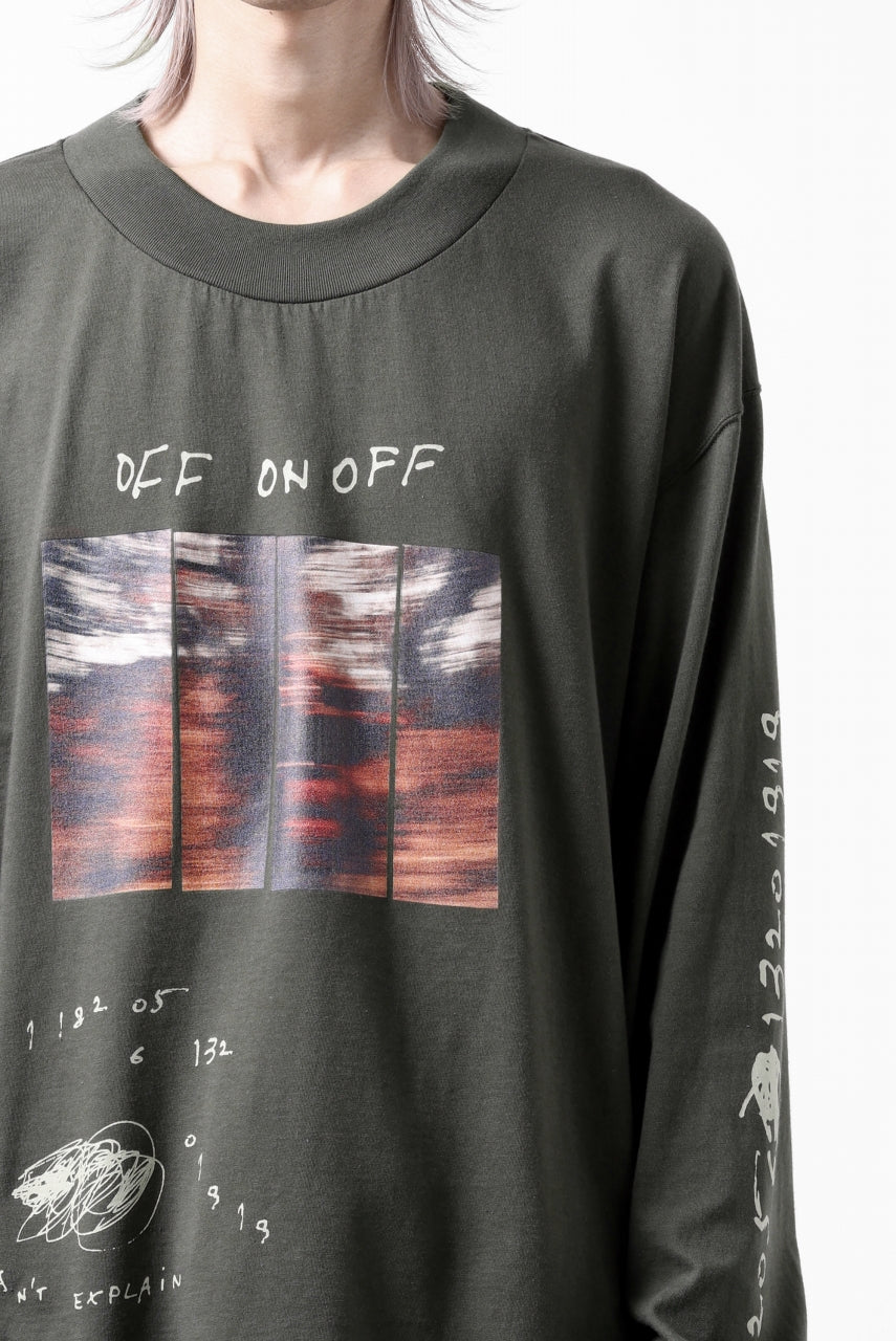 画像をギャラリービューアに読み込む, A.F ARTEFACT THICK-COLLAR BASIC L/S T-SHIRT / TYPE A PRINT (KHAKI)