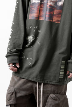 画像をギャラリービューアに読み込む, A.F ARTEFACT THICK-COLLAR BASIC L/S T-SHIRT / TYPE A PRINT (KHAKI)