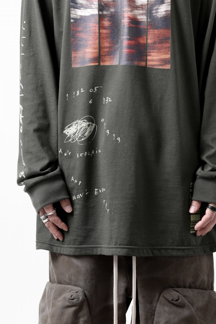 画像をギャラリービューアに読み込む, A.F ARTEFACT THICK-COLLAR BASIC L/S T-SHIRT / TYPE A PRINT (KHAKI)