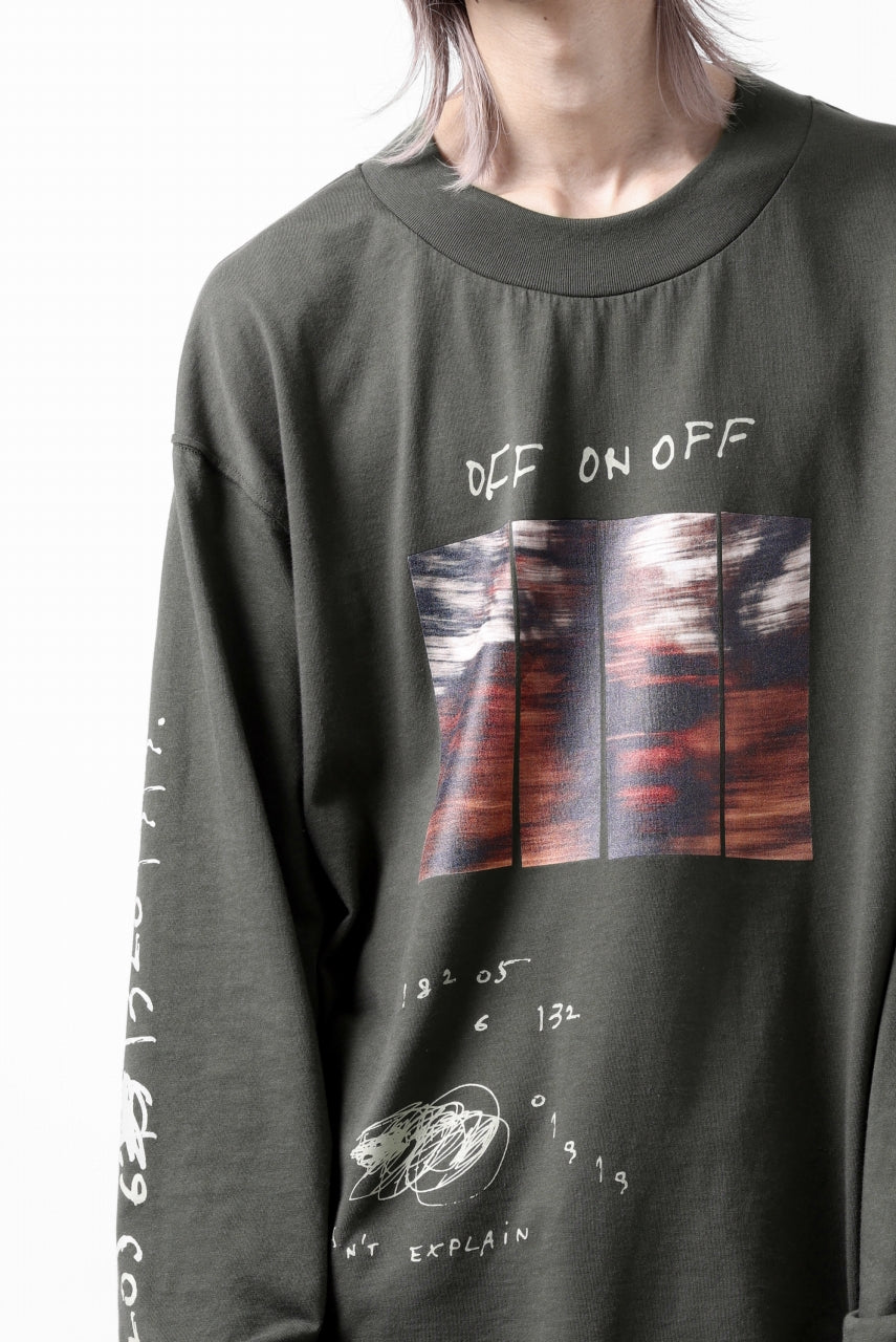 画像をギャラリービューアに読み込む, A.F ARTEFACT THICK-COLLAR BASIC L/S T-SHIRT / TYPE A PRINT (KHAKI)