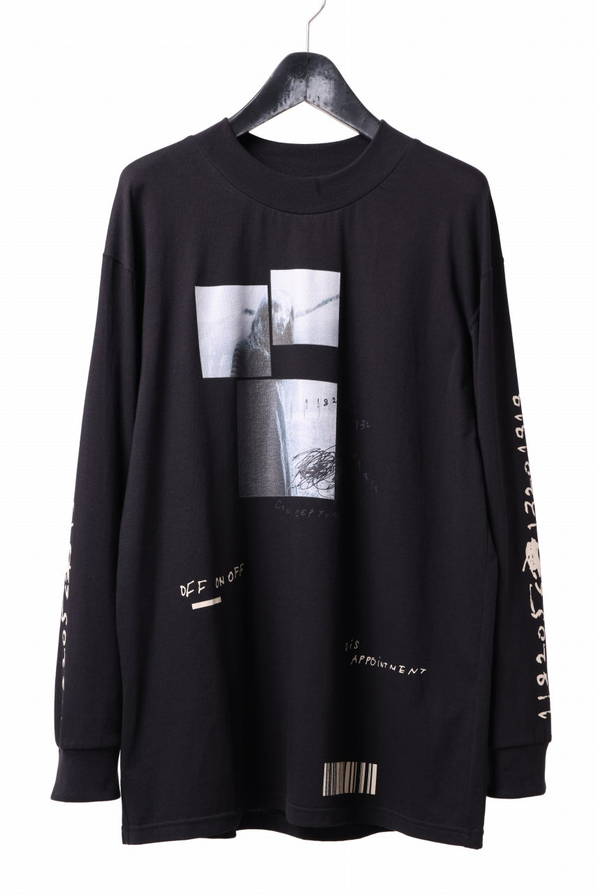 画像をギャラリービューアに読み込む, A.F ARTEFACT THICK-COLLAR BASIC L/S T-SHIRT / TYPE B PRINT (BLACK)