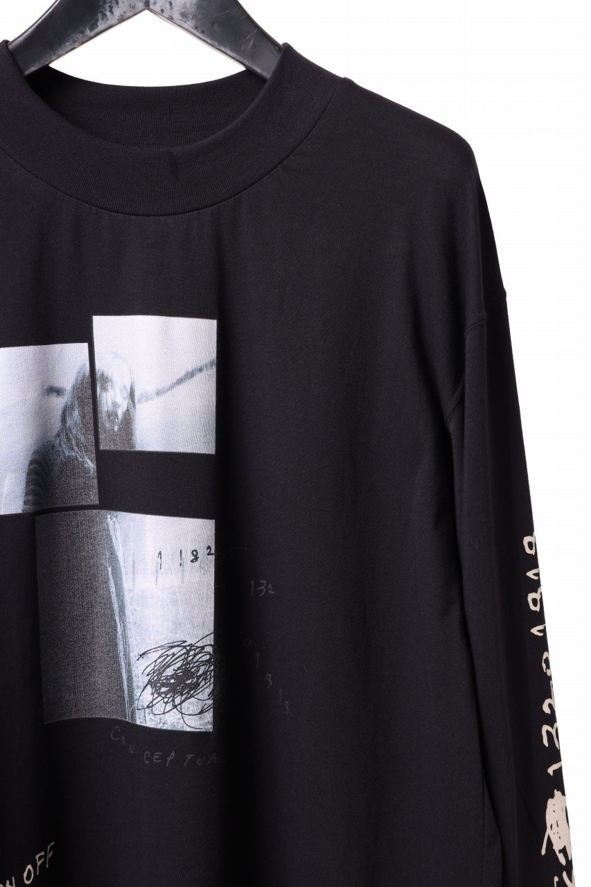 画像をギャラリービューアに読み込む, A.F ARTEFACT THICK-COLLAR BASIC L/S T-SHIRT / TYPE B PRINT (BLACK)