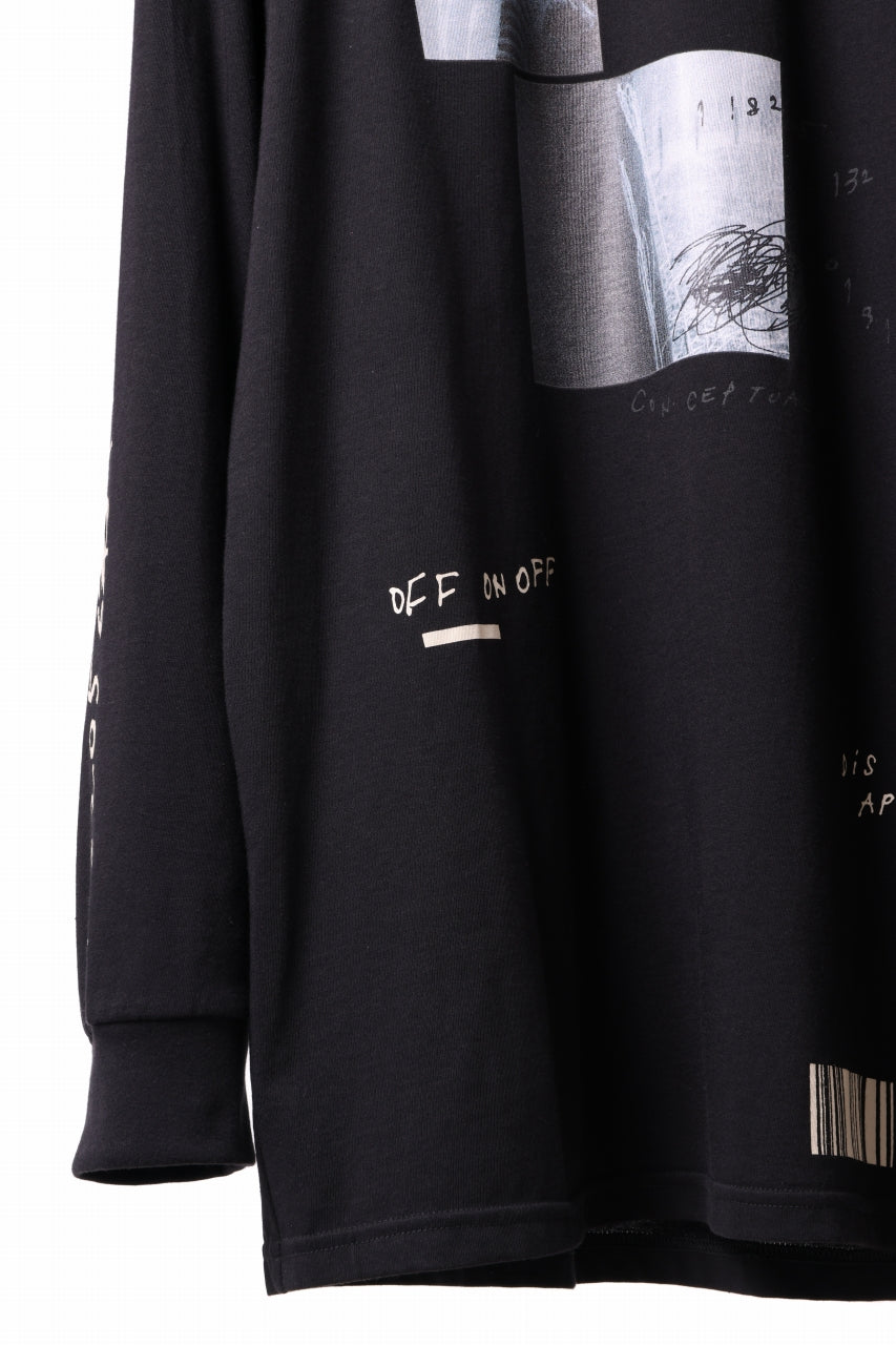画像をギャラリービューアに読み込む, A.F ARTEFACT THICK-COLLAR BASIC L/S T-SHIRT / TYPE B PRINT (BLACK)