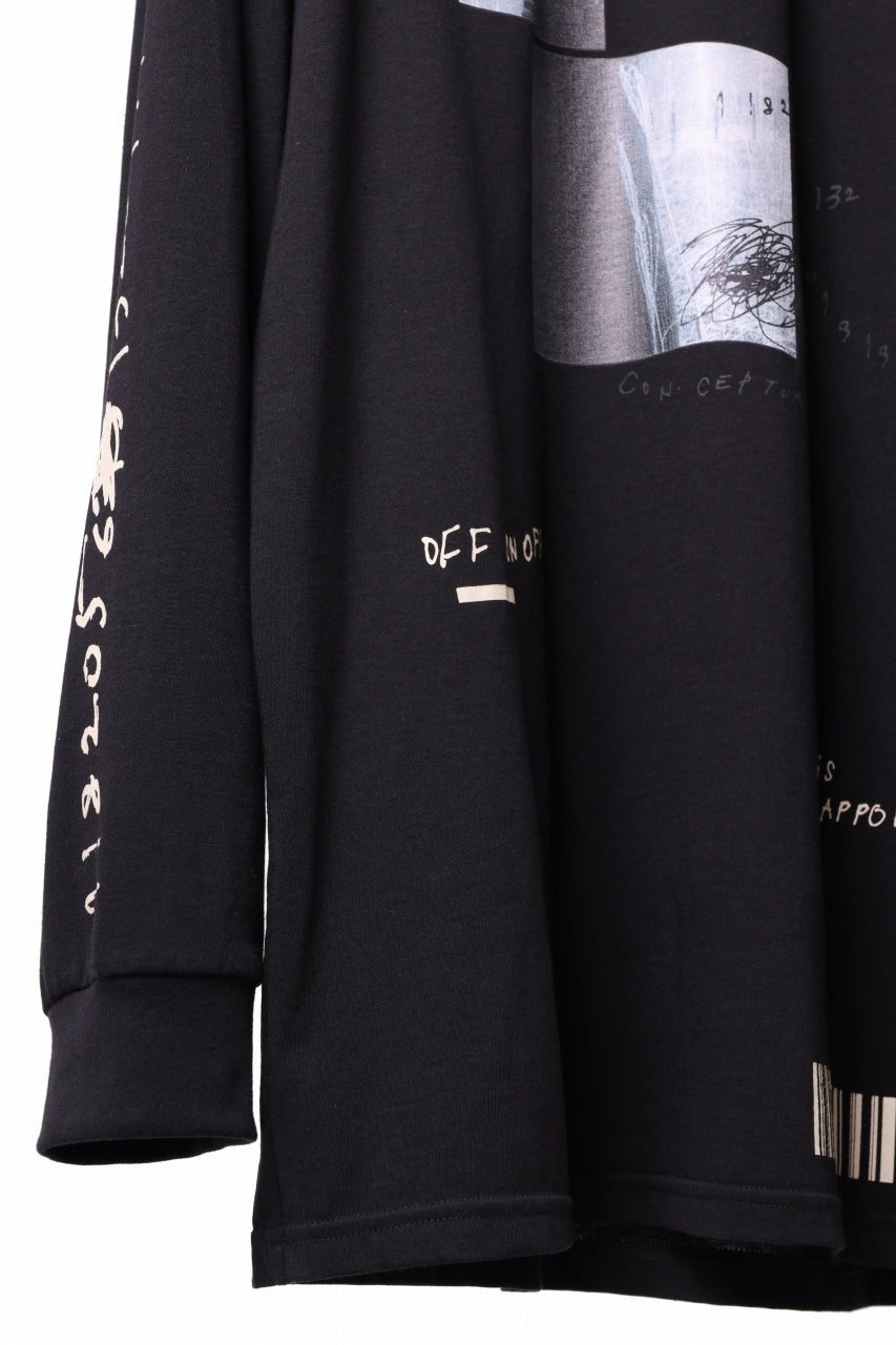 画像をギャラリービューアに読み込む, A.F ARTEFACT THICK-COLLAR BASIC L/S T-SHIRT / TYPE B PRINT (BLACK)