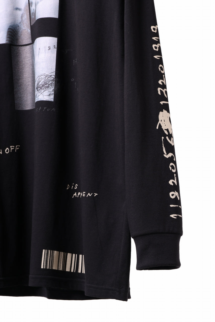 画像をギャラリービューアに読み込む, A.F ARTEFACT THICK-COLLAR BASIC L/S T-SHIRT / TYPE B PRINT (BLACK)