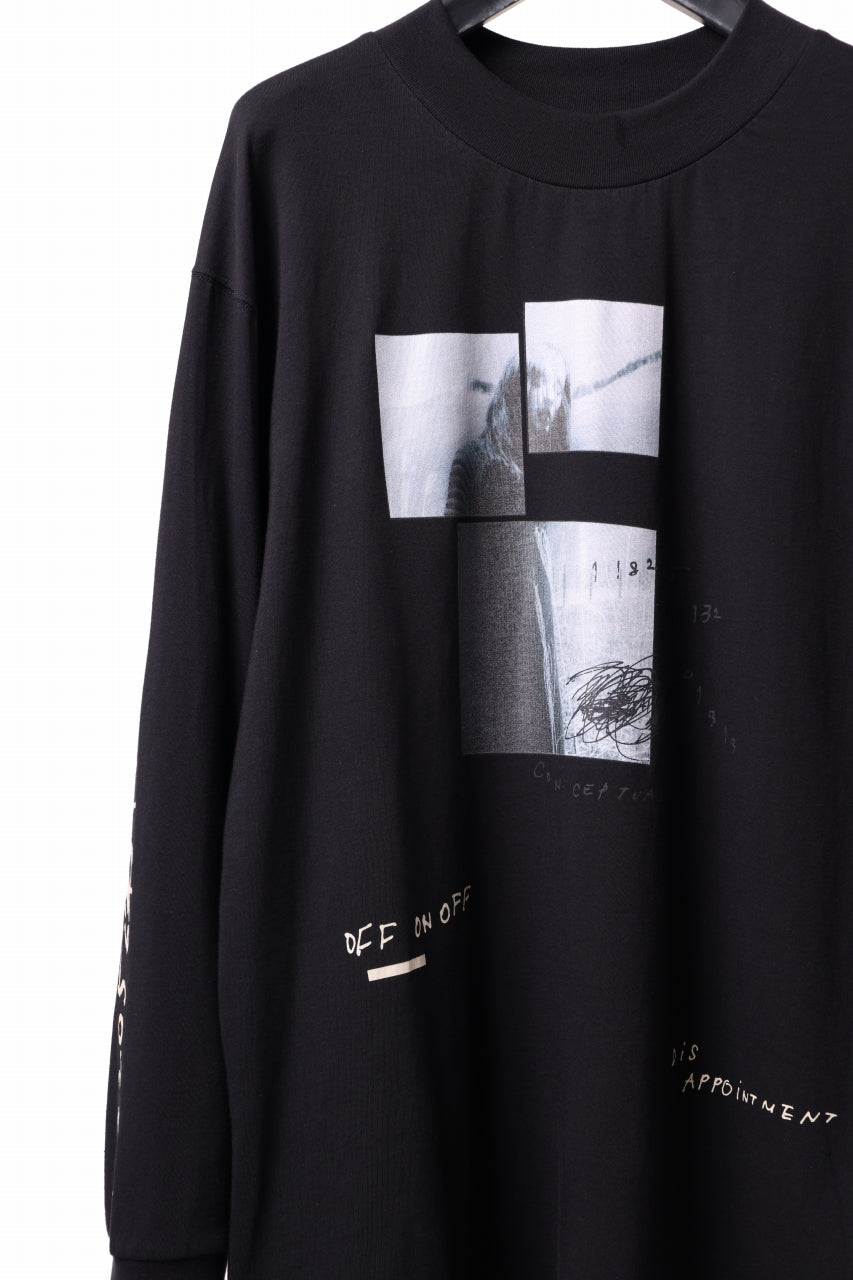 画像をギャラリービューアに読み込む, A.F ARTEFACT THICK-COLLAR BASIC L/S T-SHIRT / TYPE B PRINT (BLACK)