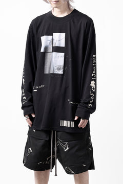 画像をギャラリービューアに読み込む, A.F ARTEFACT THICK-COLLAR BASIC L/S T-SHIRT / TYPE B PRINT (BLACK)