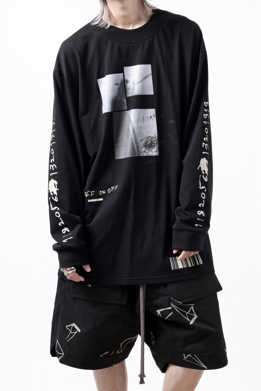 画像をギャラリービューアに読み込む, A.F ARTEFACT THICK-COLLAR BASIC L/S T-SHIRT / TYPE B PRINT (BLACK)