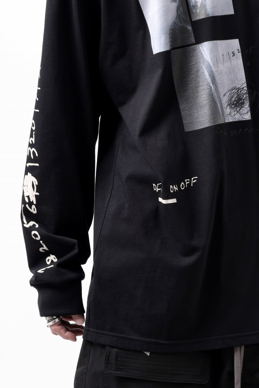 画像をギャラリービューアに読み込む, A.F ARTEFACT THICK-COLLAR BASIC L/S T-SHIRT / TYPE B PRINT (BLACK)