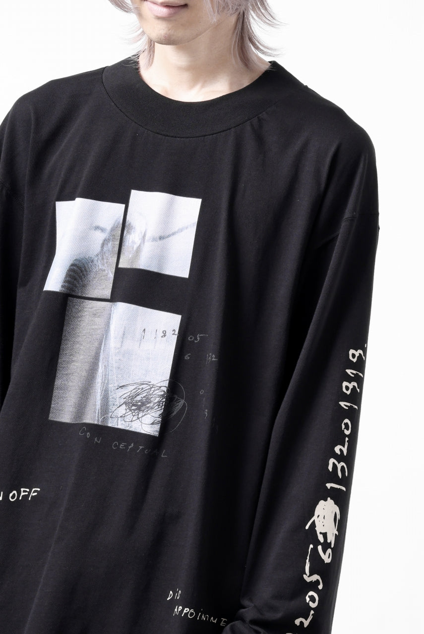 画像をギャラリービューアに読み込む, A.F ARTEFACT THICK-COLLAR BASIC L/S T-SHIRT / TYPE B PRINT (BLACK)
