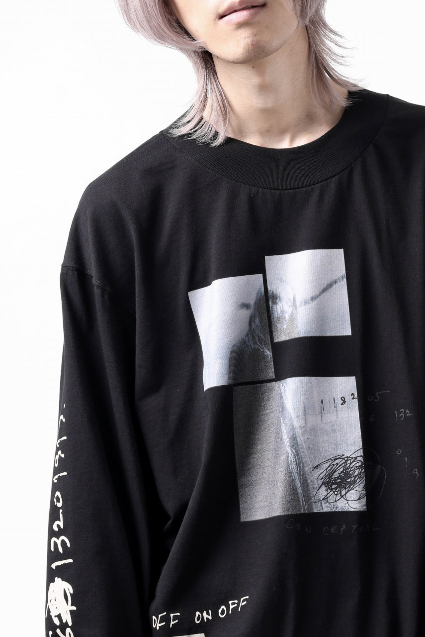 画像をギャラリービューアに読み込む, A.F ARTEFACT THICK-COLLAR BASIC L/S T-SHIRT / TYPE B PRINT (BLACK)