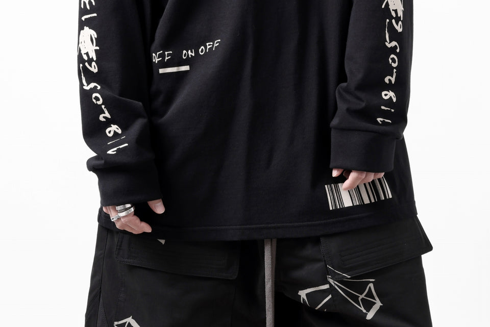 画像をギャラリービューアに読み込む, A.F ARTEFACT THICK-COLLAR BASIC L/S T-SHIRT / TYPE B PRINT (BLACK)