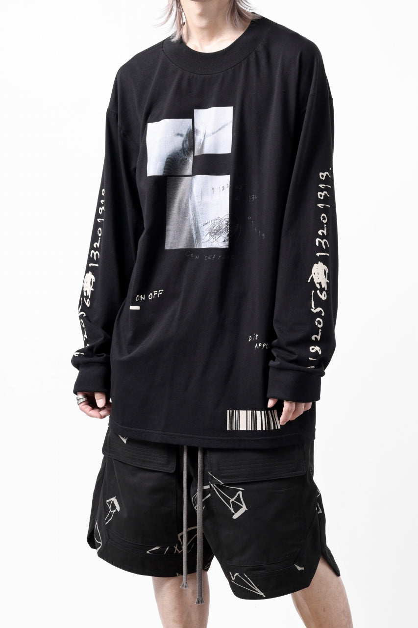 画像をギャラリービューアに読み込む, A.F ARTEFACT THICK-COLLAR BASIC L/S T-SHIRT / TYPE B PRINT (BLACK)