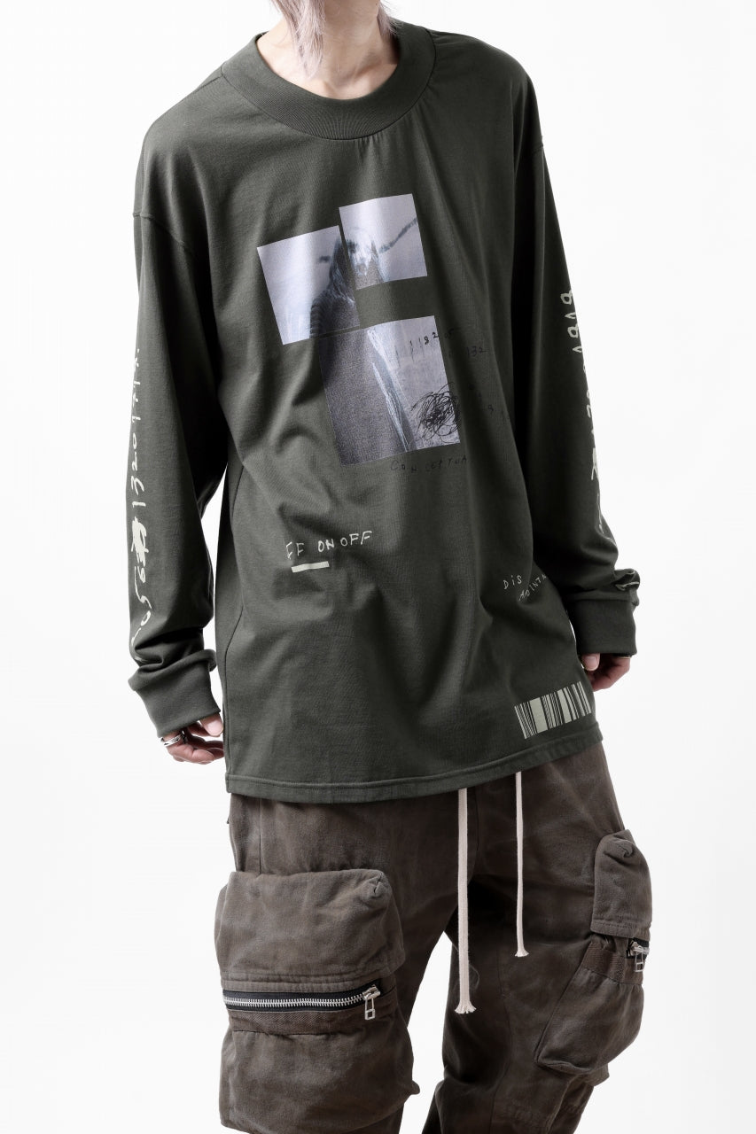 画像をギャラリービューアに読み込む, A.F ARTEFACT THICK-COLLAR BASIC L/S T-SHIRT / TYPE B PRINT (KHAKI)