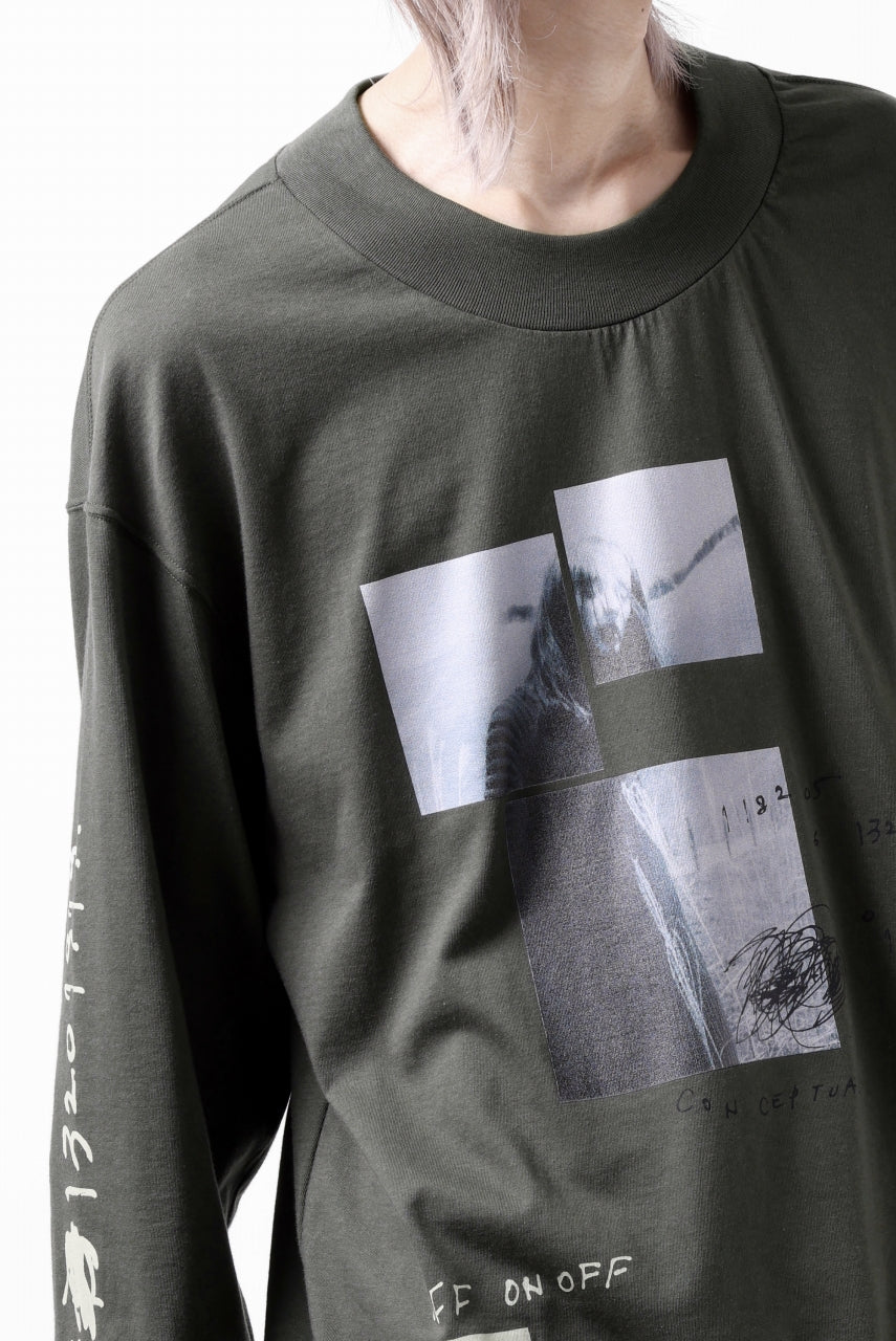 画像をギャラリービューアに読み込む, A.F ARTEFACT THICK-COLLAR BASIC L/S T-SHIRT / TYPE B PRINT (KHAKI)