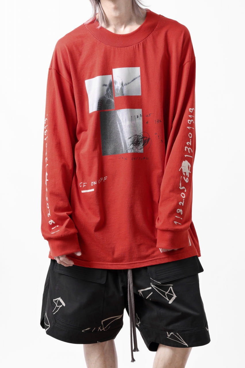 画像をギャラリービューアに読み込む, A.F ARTEFACT THICK-COLLAR BASIC L/S T-SHIRT / TYPE B PRINT (ORANGE)