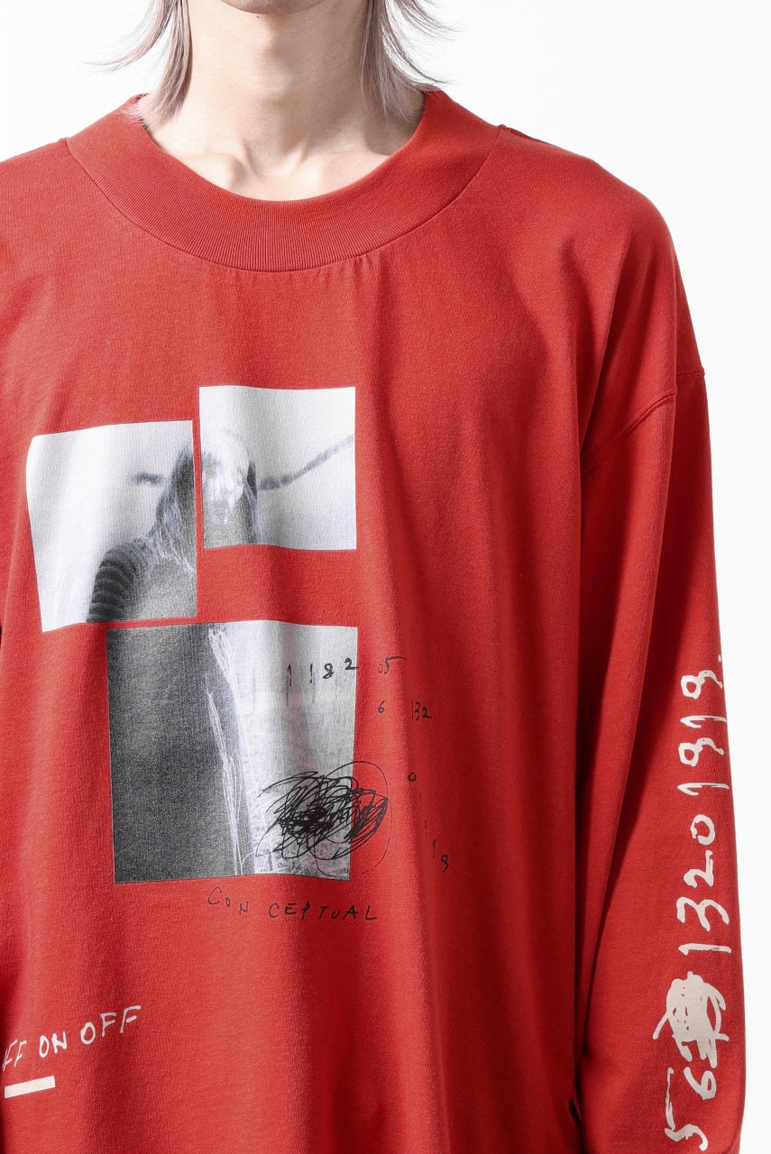 画像をギャラリービューアに読み込む, A.F ARTEFACT THICK-COLLAR BASIC L/S T-SHIRT / TYPE B PRINT (ORANGE)