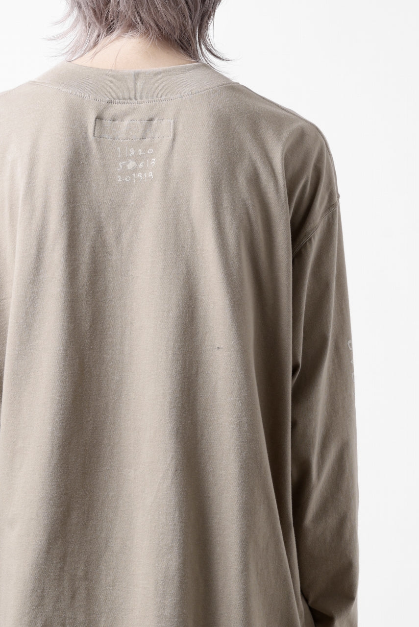 画像をギャラリービューアに読み込む, A.F ARTEFACT THICK-COLLAR BASIC L/S T-SHIRT / TYPE A PRINT (BEIGE)