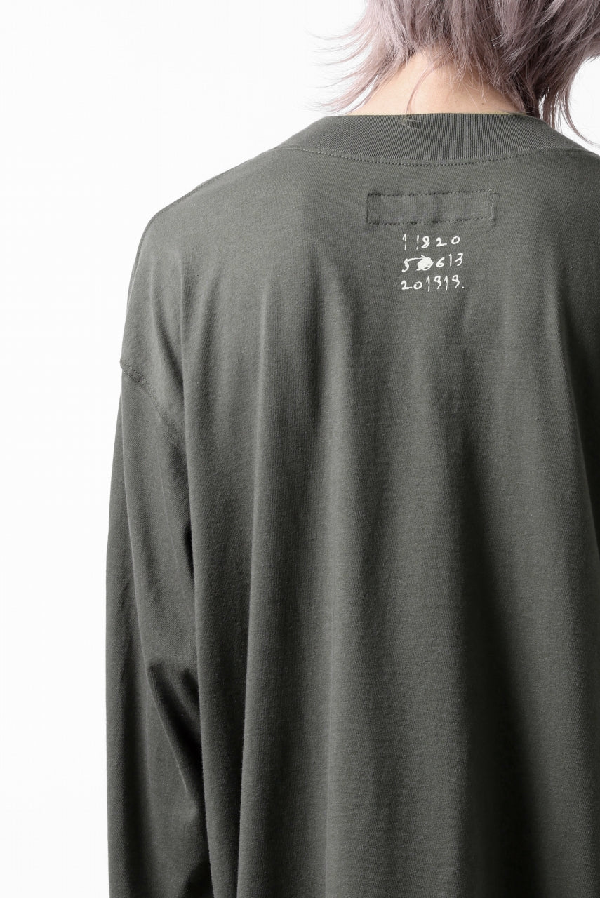画像をギャラリービューアに読み込む, A.F ARTEFACT THICK-COLLAR BASIC L/S T-SHIRT / TYPE A PRINT (KHAKI)