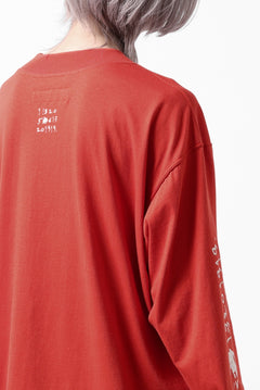 画像をギャラリービューアに読み込む, A.F ARTEFACT THICK-COLLAR BASIC L/S T-SHIRT / TYPE B PRINT (ORANGE)