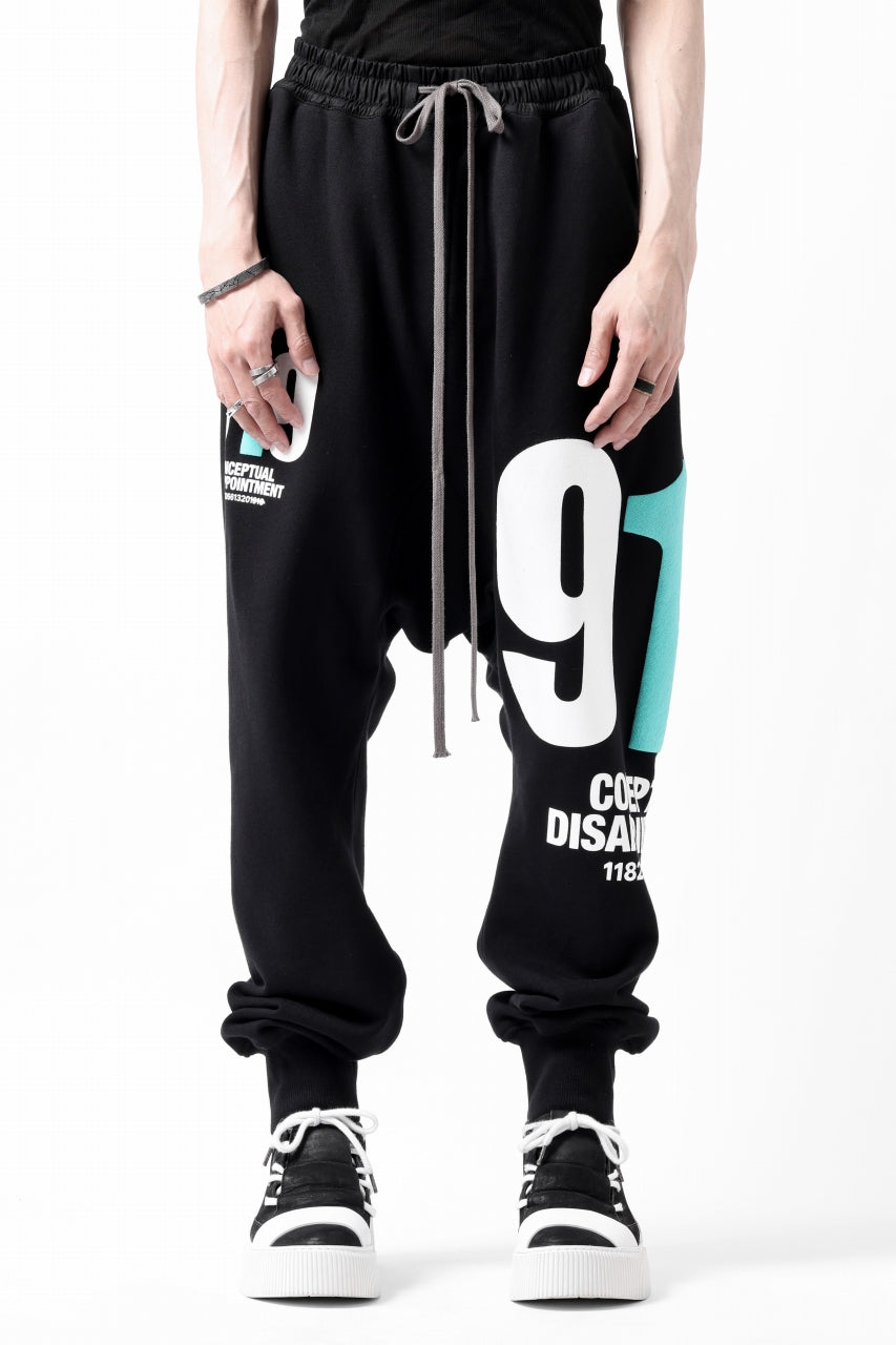 画像をギャラリービューアに読み込む, A.F ARTEFACT 919 SARROUEL EASY PANTS / MEDIUM SWEAT (BLACK x MINT)