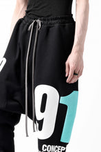 画像をギャラリービューアに読み込む, A.F ARTEFACT 919 SARROUEL EASY PANTS / MEDIUM SWEAT (BLACK x MINT)