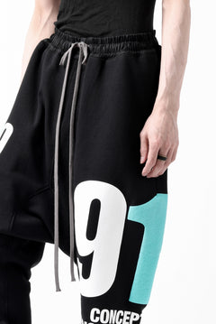 画像をギャラリービューアに読み込む, A.F ARTEFACT 919 SARROUEL EASY PANTS / MEDIUM SWEAT (BLACK x MINT)