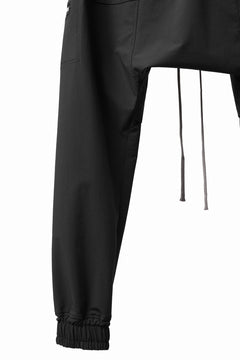 画像をギャラリービューアに読み込む, A.F ARTEFACT FRONT ZIP SARROUEL EASY PANTS / STRETCH NYLON (BLACK)