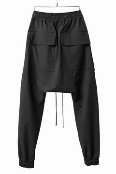 画像をギャラリービューアに読み込む, A.F ARTEFACT FRONT ZIP SARROUEL EASY PANTS / STRETCH NYLON (BLACK)