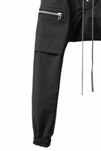 画像をギャラリービューアに読み込む, A.F ARTEFACT FRONT ZIP SARROUEL EASY PANTS / STRETCH NYLON (BLACK)