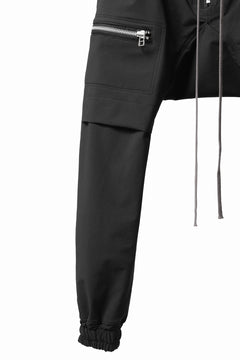 画像をギャラリービューアに読み込む, A.F ARTEFACT FRONT ZIP SARROUEL EASY PANTS / STRETCH NYLON (BLACK)