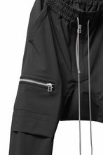 画像をギャラリービューアに読み込む, A.F ARTEFACT FRONT ZIP SARROUEL EASY PANTS / STRETCH NYLON (BLACK)