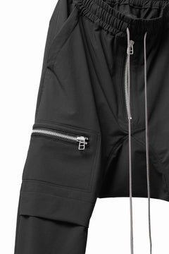 画像をギャラリービューアに読み込む, A.F ARTEFACT FRONT ZIP SARROUEL EASY PANTS / STRETCH NYLON (BLACK)