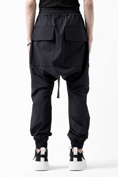 画像をギャラリービューアに読み込む, A.F ARTEFACT FRONT ZIP SARROUEL EASY PANTS / STRETCH NYLON (BLACK)