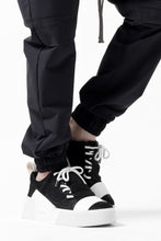 画像をギャラリービューアに読み込む, A.F ARTEFACT FRONT ZIP SARROUEL EASY PANTS / STRETCH NYLON (BLACK)