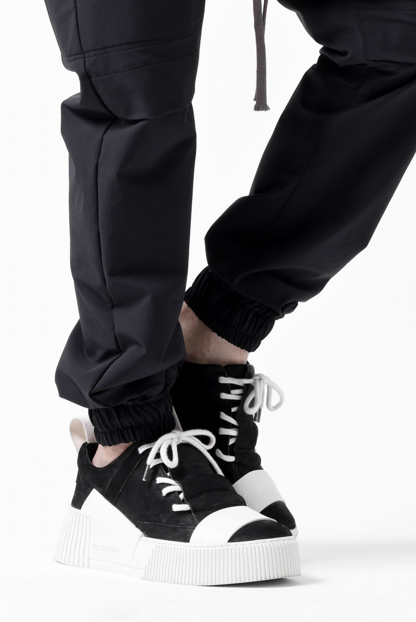 画像をギャラリービューアに読み込む, A.F ARTEFACT FRONT ZIP SARROUEL EASY PANTS / STRETCH NYLON (BLACK)