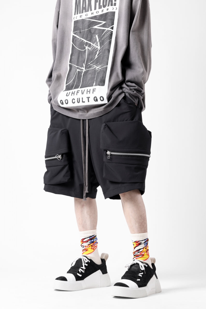 画像をギャラリービューアに読み込む, A.F ARTEFACT RUGGED CARGO SHORTS / STRETCH NYLON (BLACK)