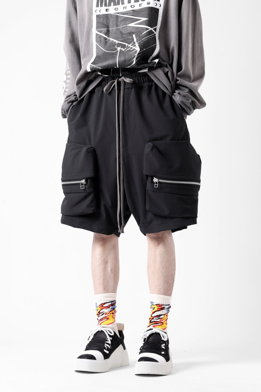 画像をギャラリービューアに読み込む, A.F ARTEFACT RUGGED CARGO SHORTS / STRETCH NYLON (BLACK)