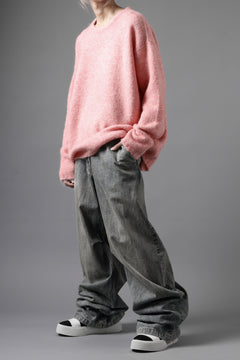 画像をギャラリービューアに読み込む, A.F ARTEFACT OVER SIZED KNIT TOPS / MIX WOOL (PINK)