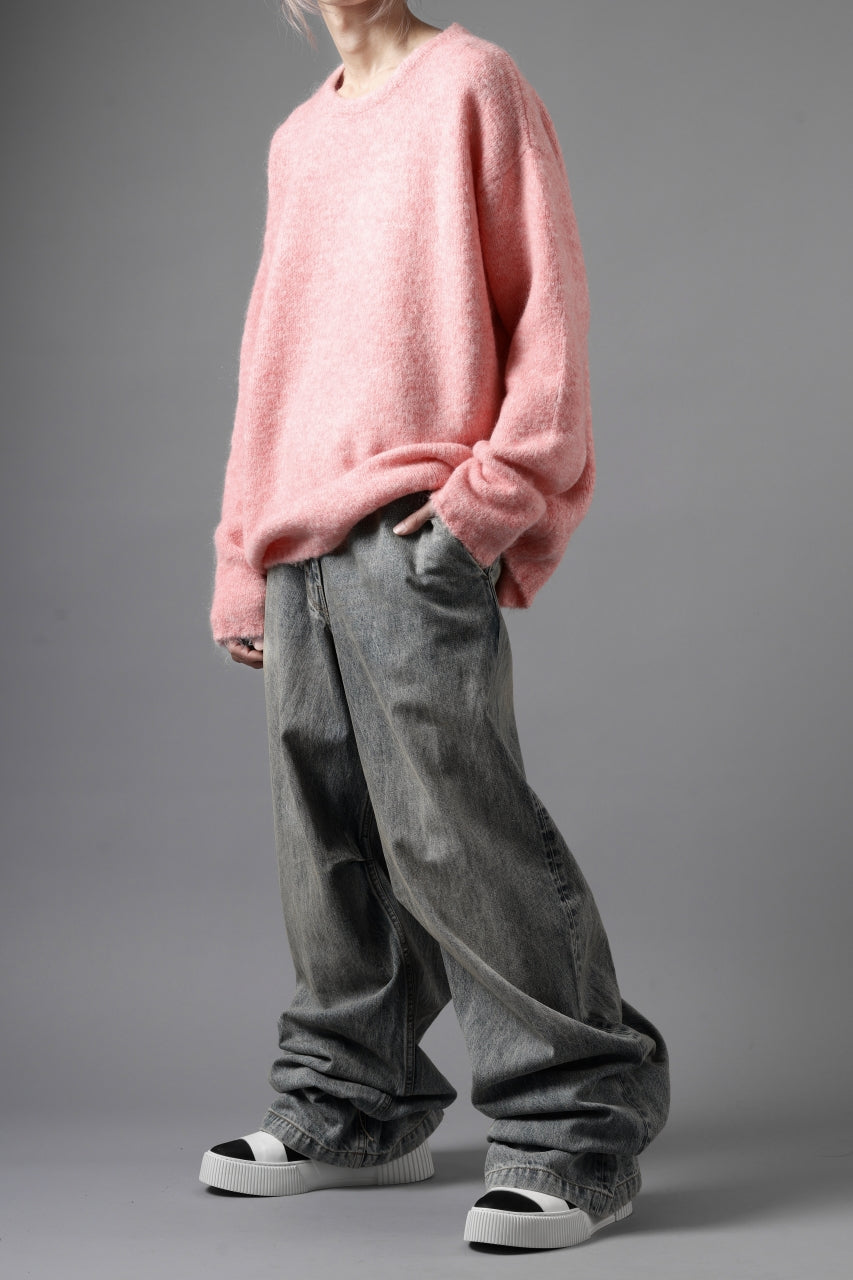 画像をギャラリービューアに読み込む, A.F ARTEFACT OVER SIZED KNIT TOPS / MIX WOOL (PINK)