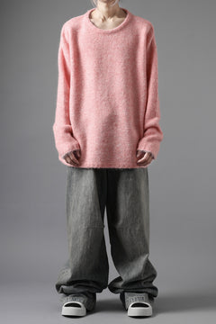 画像をギャラリービューアに読み込む, A.F ARTEFACT OVER SIZED KNIT TOPS / MIX WOOL (PINK)