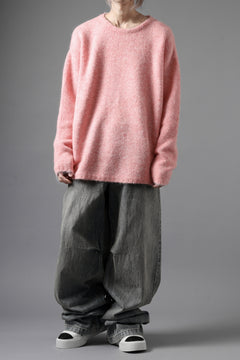 画像をギャラリービューアに読み込む, A.F ARTEFACT OVER SIZED KNIT TOPS / MIX WOOL (PINK)
