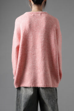 画像をギャラリービューアに読み込む, A.F ARTEFACT OVER SIZED KNIT TOPS / MIX WOOL (PINK)