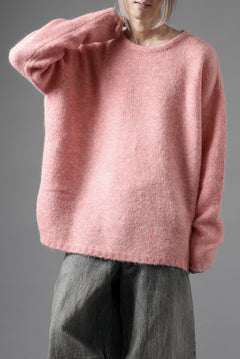 画像をギャラリービューアに読み込む, A.F ARTEFACT OVER SIZED KNIT TOPS / MIX WOOL (PINK)