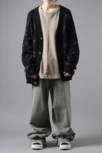 画像をギャラリービューアに読み込む, A.F ARTEFACT PYRA PATTERN COTTON KNIT CARDIGAN (BLACK x BROWN)