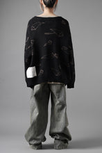 画像をギャラリービューアに読み込む, A.F ARTEFACT PYRA PATTERN COTTON KNIT CARDIGAN (BLACK x BROWN)
