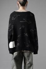 画像をギャラリービューアに読み込む, A.F ARTEFACT PYRA PATTERN COTTON KNIT CARDIGAN (BLACK x BROWN)