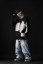 画像をギャラリービューアに読み込む, A.F ARTEFACT GEO PATTERN KNIT TOPS (BLACK x BEIGE)