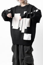 画像をギャラリービューアに読み込む, A.F ARTEFACT GEO PATTERN KNIT TOPS (BLACK x BEIGE)