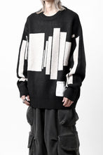 画像をギャラリービューアに読み込む, A.F ARTEFACT GEO PATTERN KNIT TOPS (BLACK x BEIGE)